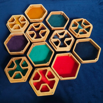 Hex Dice Box with Tray