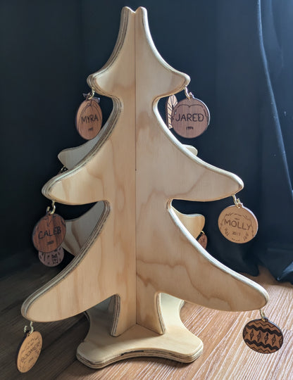 Flatpack Christmas Tree with decorations
