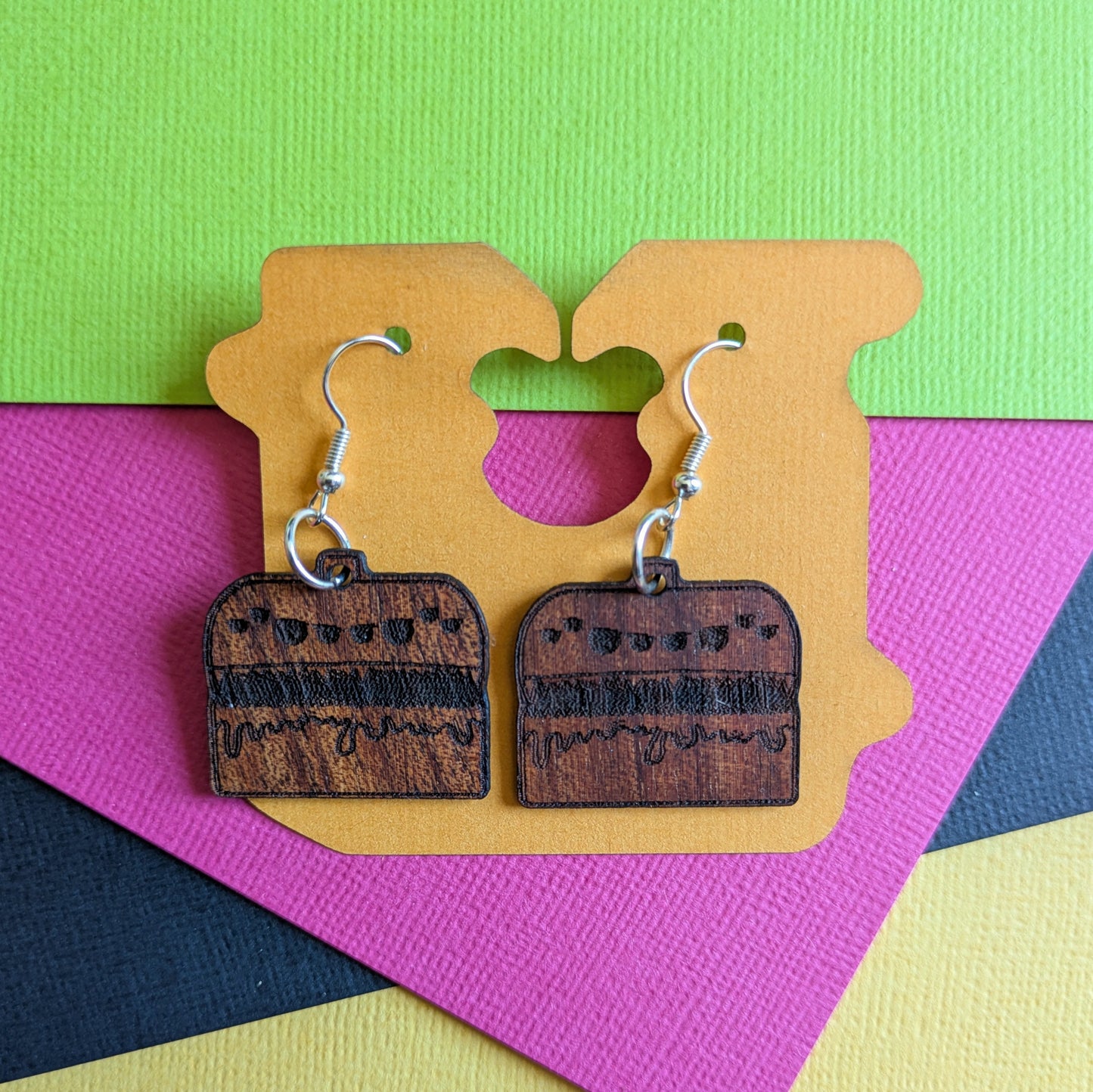 Funky Tasmanian Timber Earrings